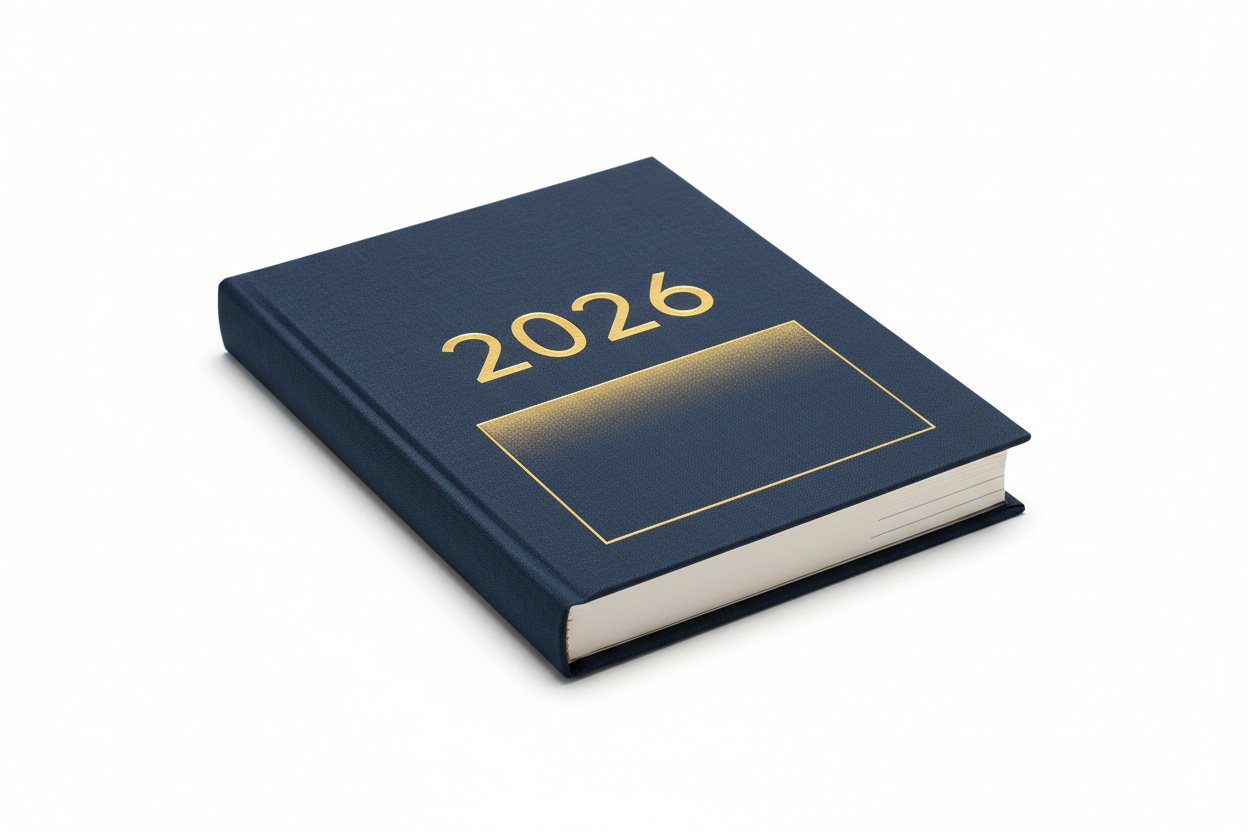 Agenda 2026 Capa Dura Personalizável faça imagem existente e padrao